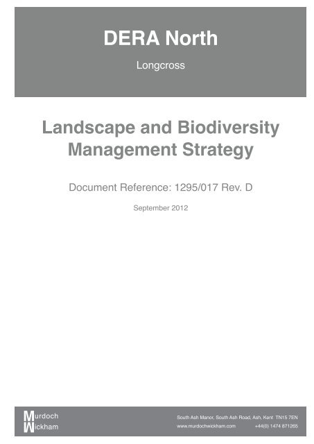 Landscape and Biodiversity Management Strategy - Runnymede ...