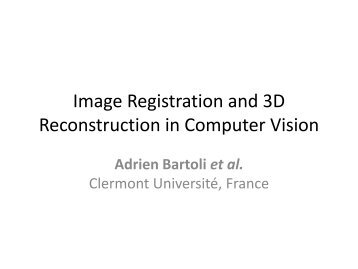 Image Registration and 3D Reconstruction