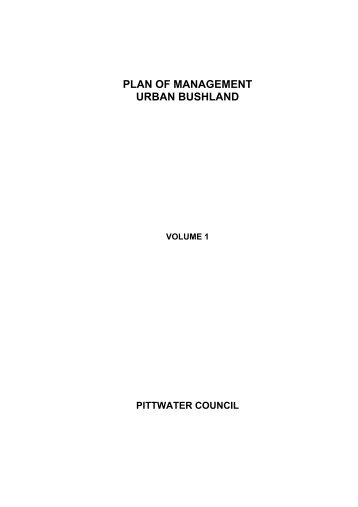 Urban Bushland Plan of Management - Pittwater Council - NSW ...