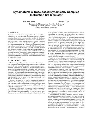 A Trace-based Dynamically Compiled Instruction Set Simulator