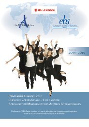 Brochure Apprenti - EBS Paris