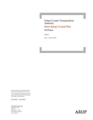 SolTrans Short Range Transit Plan