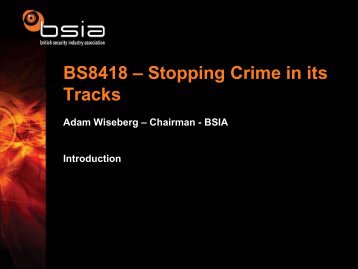 BS8418 - British Security Industry Association