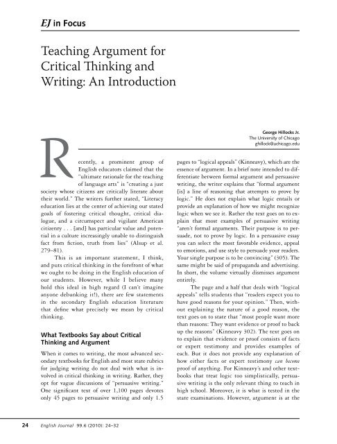 teaching argument for critical thinking and writing an introduction