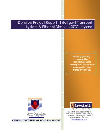 Detailed Project Report - Intelligent Transport System ... - KSRTC