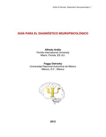 guía para el diagnóstico neuropsicológico - Florida Atlantic University