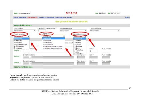 guida all'utilizzo del sistema S.I.R.I.S. ver. 1.2 - CReMSS