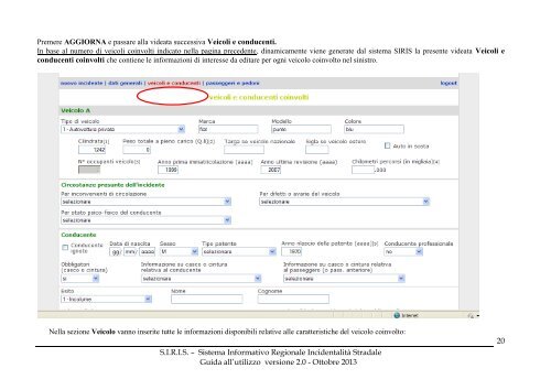 guida all'utilizzo del sistema S.I.R.I.S. ver. 1.2 - CReMSS