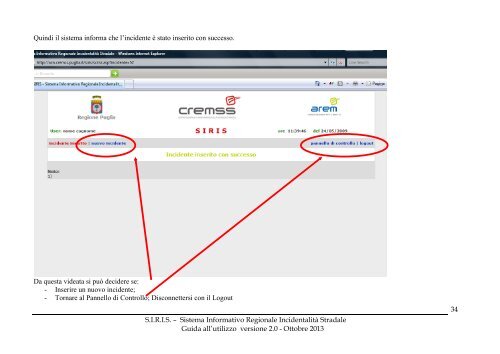 guida all'utilizzo del sistema S.I.R.I.S. ver. 1.2 - CReMSS