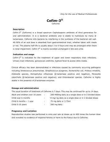 Cefixime - ACI