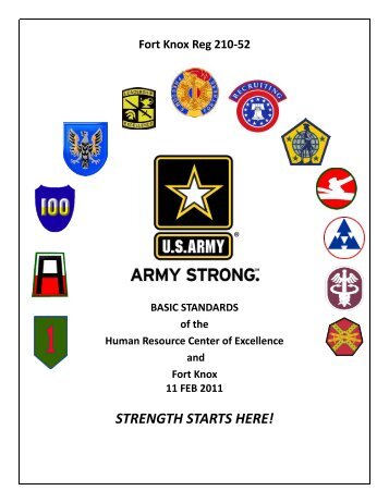 Fort Knox Reg 210-52 - Fort Knox - U.S. Army