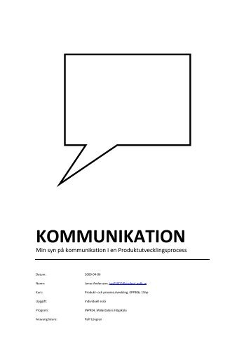 Essaer vt 2009\JA-Kommunikation.pdf - Rolf Lövgren