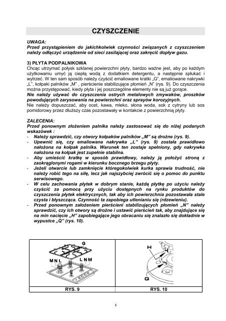 INSTALACJA â uwagi tylko dla instalatorÃ³w cd. - Ardo