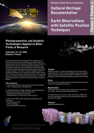 Cultural Heritage Documentation Earth Observations with Satellite ...