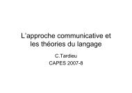 L'approche communicative capes 2008 - Espace Langues