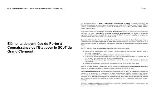 PAC SCOT GRAND CLERMONT - PrÃ©fecture du Puy de DÃ´me