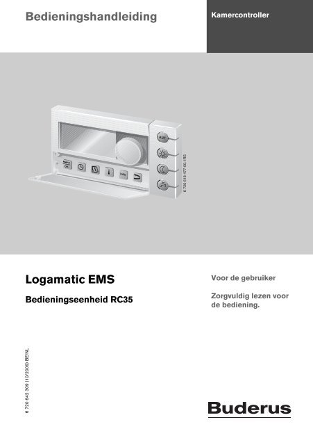 Bedieningshandleiding Logamatic EMS