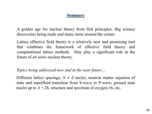 Lattice Effective Field Theory for Nuclear Physics - XQCD13