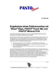 Ergebnisse eines Feldversuches mit Wisan®-Raps, PANTO® Power