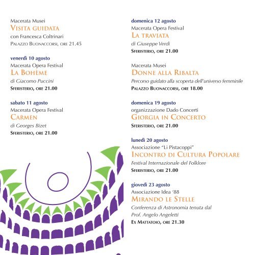 Macerata d'Estate - Eventi e sagre