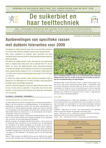 De suikerbiet en haar teelttechniek - Koninklijk Belgisch Instituut tot ...