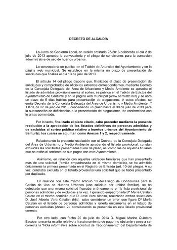 DECRETO DE LA ALCALDIA - Ayuntamiento de Santurtzi