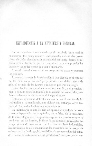 Introducción a la metalurgia general.