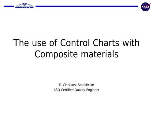 The use of Control Charts with Composite materials
