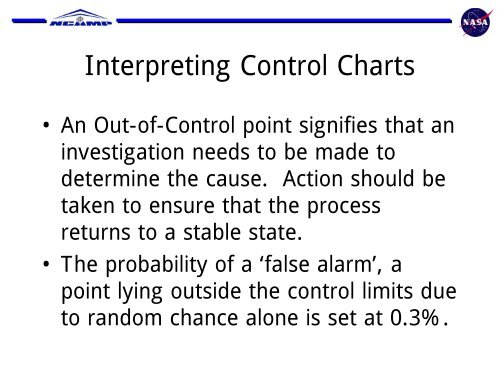 The use of Control Charts with Composite materials