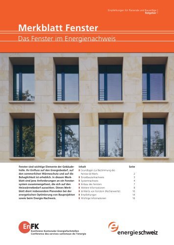 Merkblatt Fenster