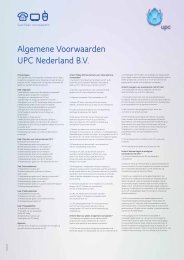 Algemene Voorwaarden UPC Nederland B.V.