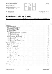 Praktikum PLD im Fach DSPS - fh-aachen.de Zielinski