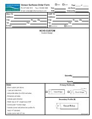 Veneer Surfaces Order Form - Northern Contours