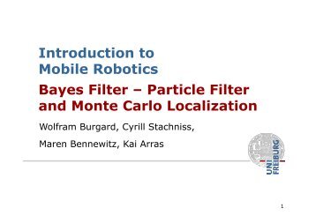Bayes Filter – Particle Filter and Monte Carlo Localization ...