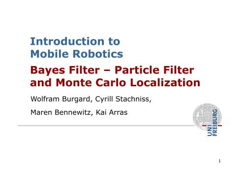 Refinement Isbjørn Forkæl dig Bayes Filter – Particle Filter and Monte Carlo Localization ...