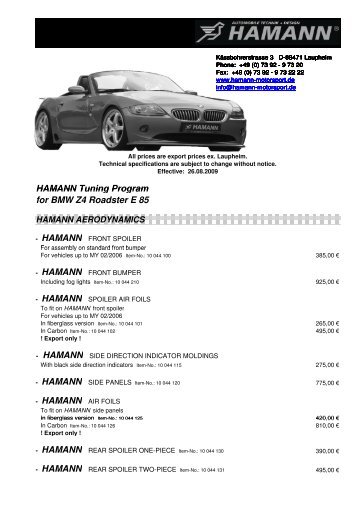 EVB ENGL Z4 Roadster E85.pdf - Tuning