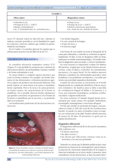 Lesiones premalignas o cancerizables de la cavidad oral