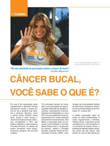 Câncer Bucal: Você sabe mesmo o que é - Lucianodib.com.br