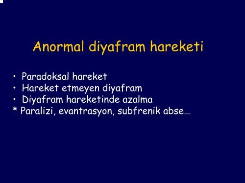 Diyafram ve gÃ¶ÄÃ¼s duvarÄ± lezyonlarÄ±