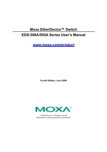 EDS-508A/505A Series User's Manual v4 - Moxa