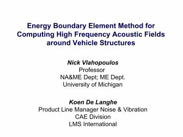 Energy Boundary Element Method for Computing High Frequency ...
