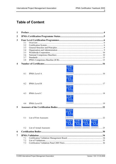 IPMA Certification Yearbook 2005