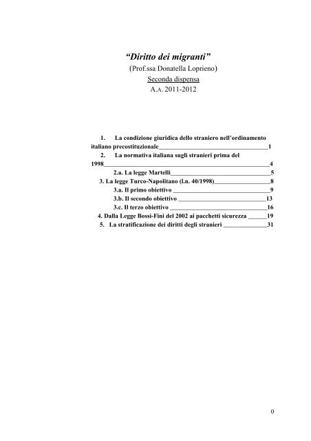 Seconda dispensa 11-12.pdf - Facolta' di Scienze Politiche