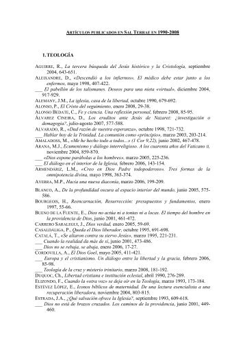 TeologÃ­a - Editorial Sal Terrae