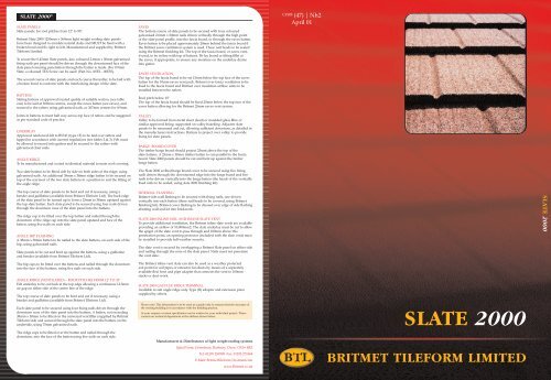 SLATE 2000 - Britmet Tileform