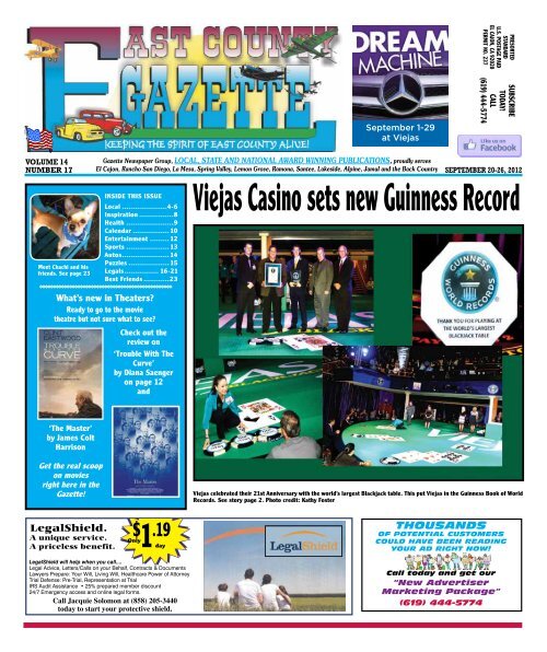 September 20 - East County Gazette