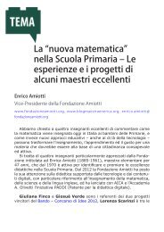 La ânuova matematicaâ nella Scuola Primaria â Le esperienze e i ...