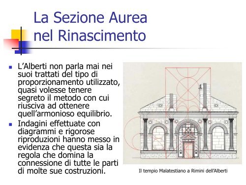 La Sezione Aurea - Sede di Architettura