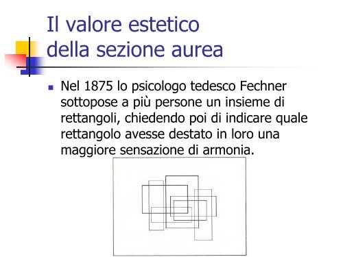 La Sezione Aurea - Sede di Architettura