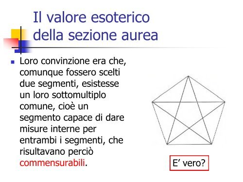 La Sezione Aurea - Sede di Architettura